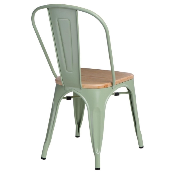 Krzesło Paris Wood zielone sosna naturalna - D2 DESIGN