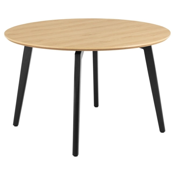 Stół Cadiz okrągły 120cm naturalny/czarny - ACTONA