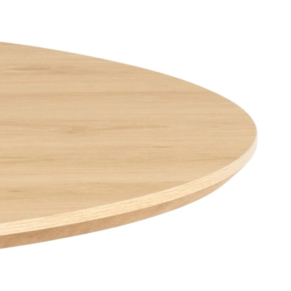 Stół Cadiz okrągły 120cm naturalny/czarny - ACTONA