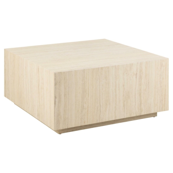 Stolik kawowy Dice 90x90cm trawertyn - ACTONA