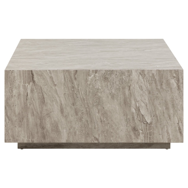 Stolik kawowy Dice 90x90cm marmur szary - ACTONA
