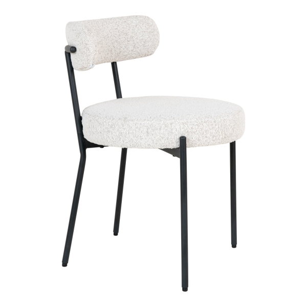 Krzesło Badalona boucle białe/ czarne - House Nordic