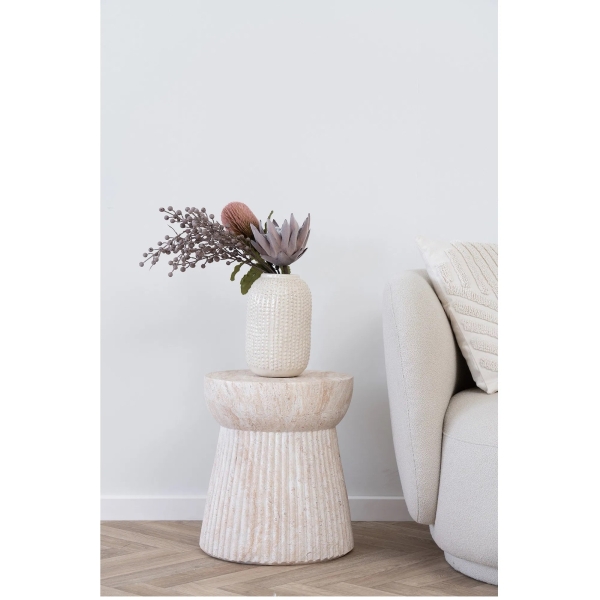 Stolik kawowy Bonn 37cm kamień - House Nordic