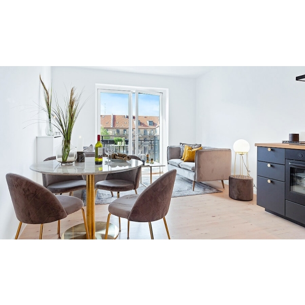 Krzesło Geneve szare VIC/ złote - House Nordic