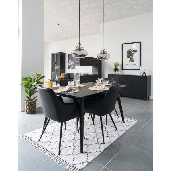 Krzesło Harbo czarne PU/ czarne - House Nordic