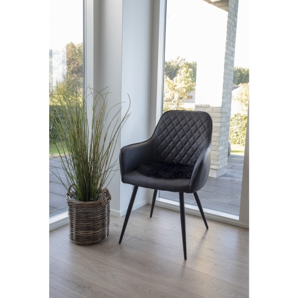 Krzesło Harbo czarne PU/ czarne - House Nordic