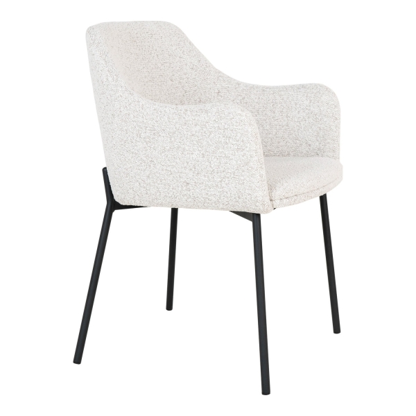 Krzesło Melilla boucle białe/ czarne - House Nordic