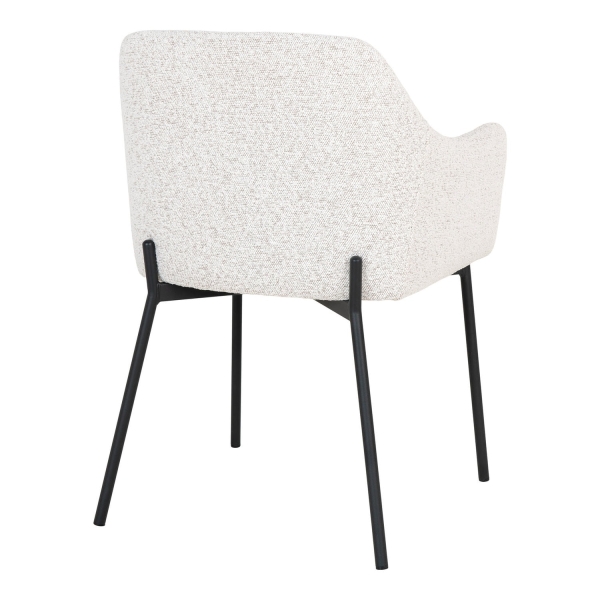 Krzesło Melilla boucle białe/ czarne - House Nordic