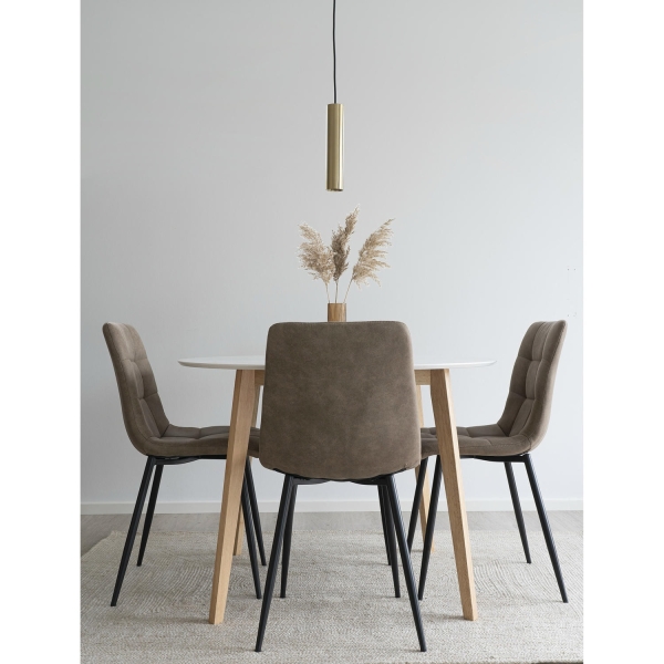 Krzesło Middelfart brązowe jasne/ czarne - House Nordic