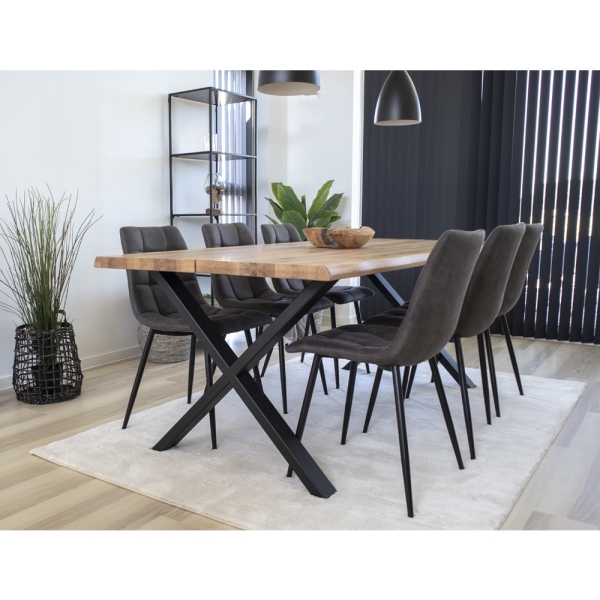 Krzesło Middelfart szare ciemne/ czarne - House Nordic