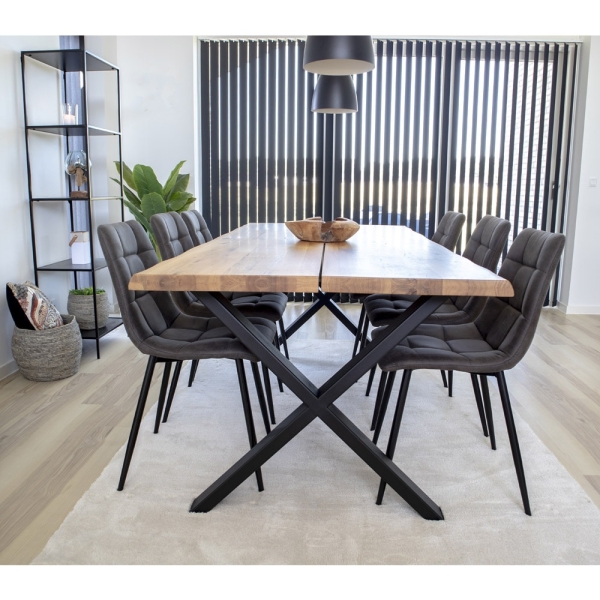 Krzesło Middelfart szare ciemne/ czarne - House Nordic