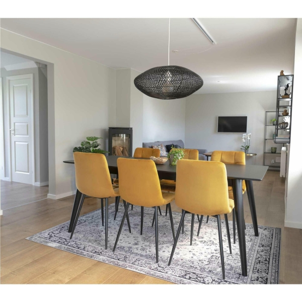 Krzesło Middelfart żółty VIC/ czarne - House Nordic