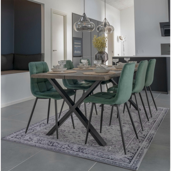 Krzesło Middelfart zielony ciemny VIC/ czarne - House Nordic