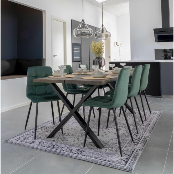 Krzesło Middelfart zielony ciemny VIC/ czarne - House Nordic