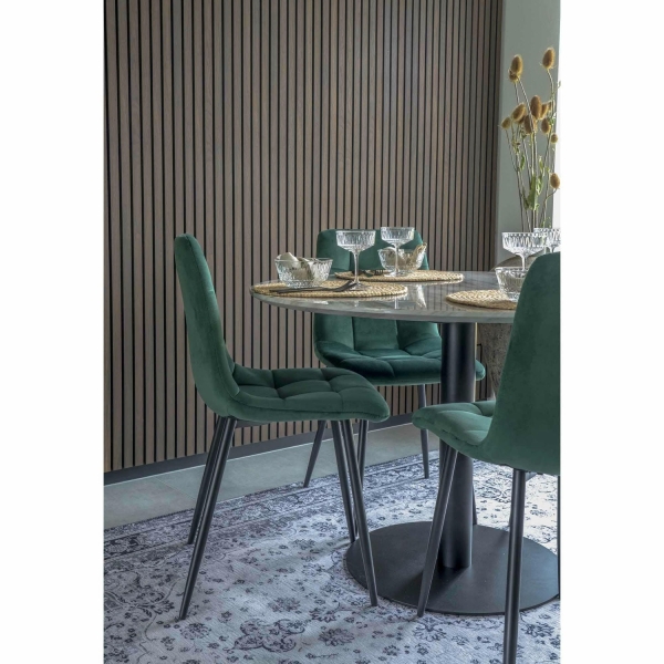 Krzesło Middelfart zielony ciemny VIC/ czarne - House Nordic