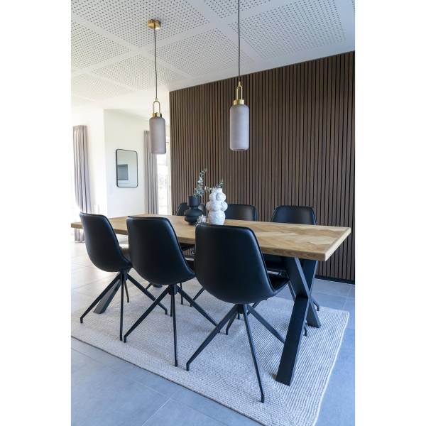 Krzesło Monaco obrotowe czarne PU/ czarne - House Nordic
