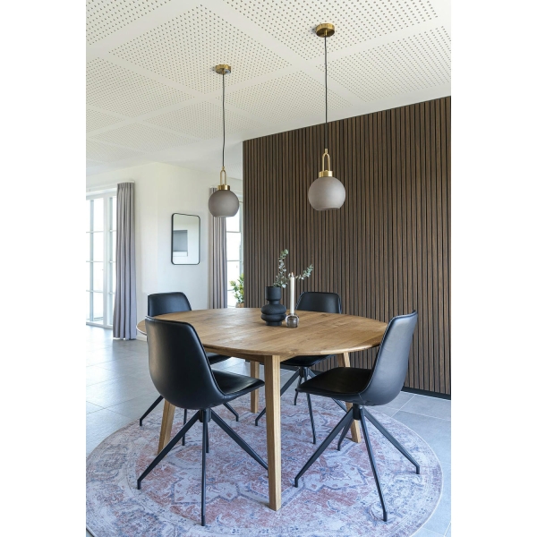 Krzesło Monaco obrotowe czarne PU/ czarne - House Nordic