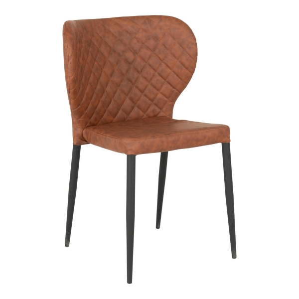Krzesło Pisa brązowe vintage PU/ czarne - House Nordic