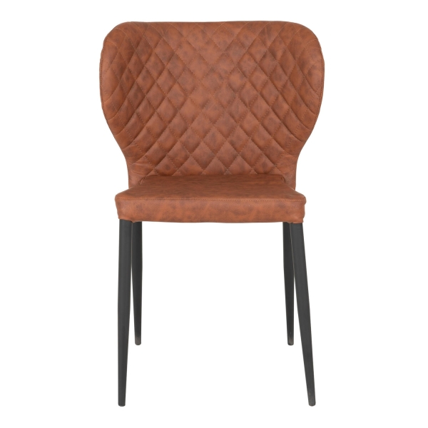 Krzesło Pisa brązowe vintage PU/ czarne - House Nordic