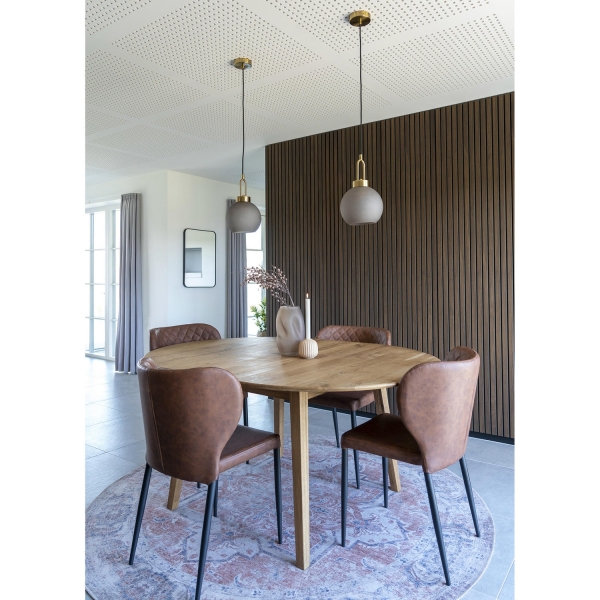 Krzesło Pisa brązowe vintage PU/ czarne - House Nordic