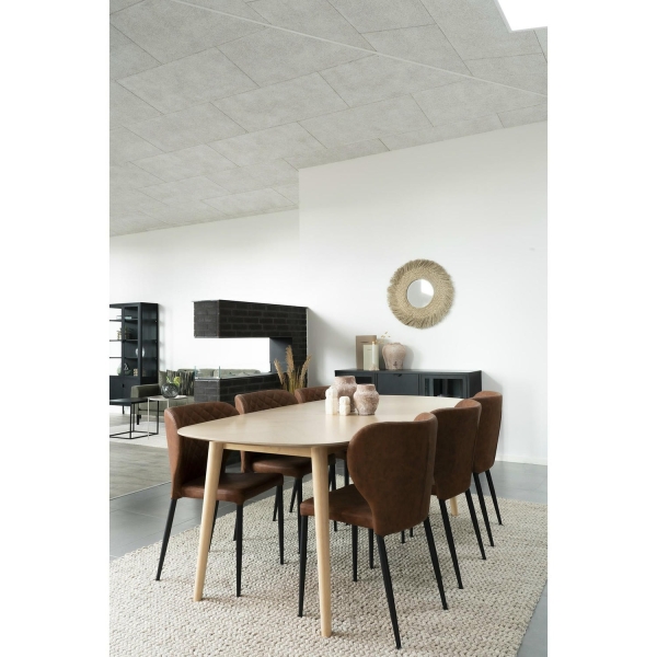 Krzesło Pisa brązowe vintage PU/ czarne - House Nordic