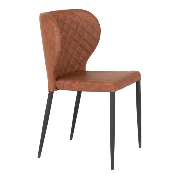 Krzesło Pisa brązowe vintage PU/ czarne - House Nordic