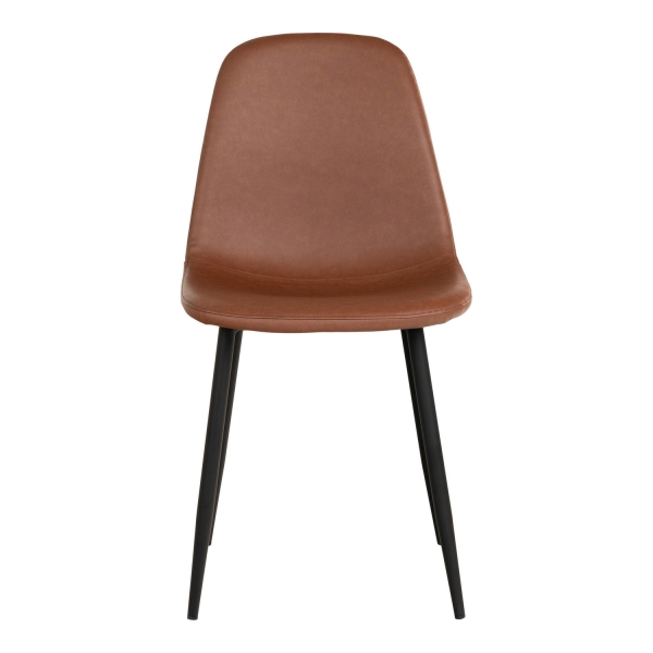 Krzesło Stockholm brązowe vintage PU/ czarne - House Nordic