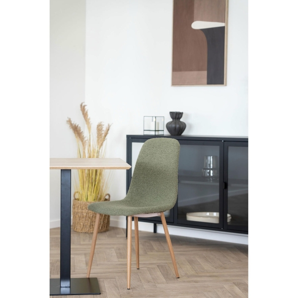 Krzesło Stockholm boucle zielone/ naturalne - House Nordic