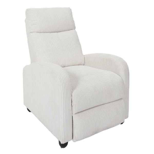 Fotel rozkładany Recliner Dream biały sztruks - Intesi