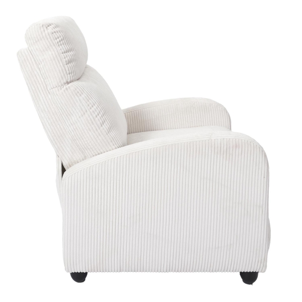 Fotel rozkładany Recliner Dream biały sztruks - Intesi