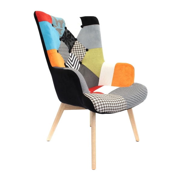 Fotel uszak Helsinki multikolor patchwork - Intesi