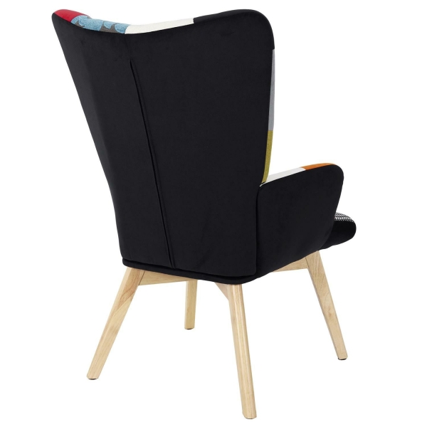 Fotel uszak Helsinki multikolor patchwork - Intesi