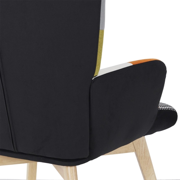 Fotel uszak Helsinki multikolor patchwork - Intesi