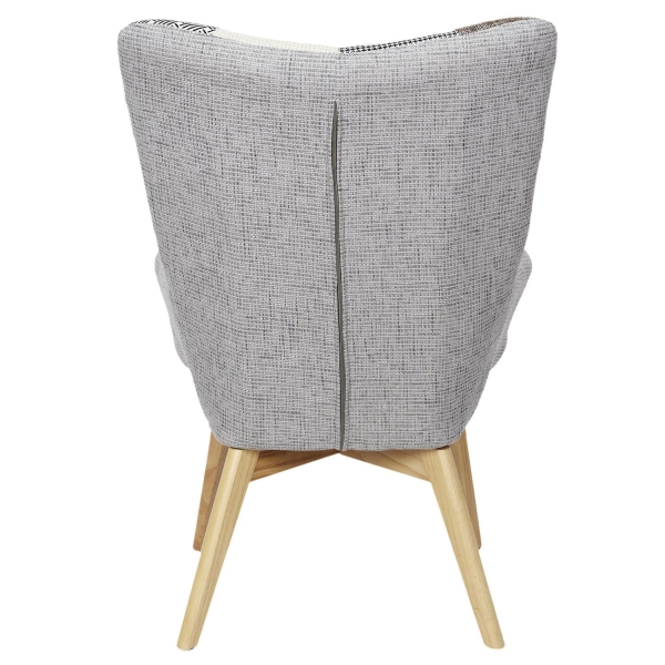 Fotel uszak Helsinki szary patchwork - Intesi