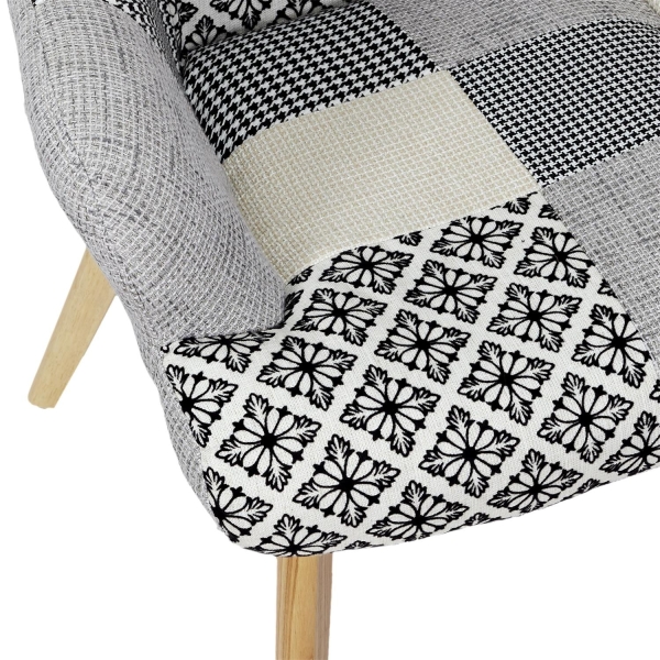 Fotel uszak Helsinki szary patchwork - Intesi