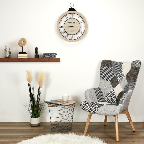 Fotel uszak Helsinki szary patchwork - Intesi