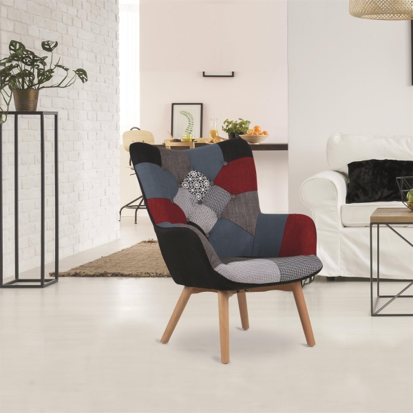 Fotel Uszak szeroki patchwork - Intesi