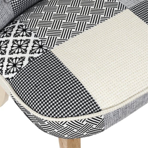 Krzesło Eleonora szara patchwork - Intesi