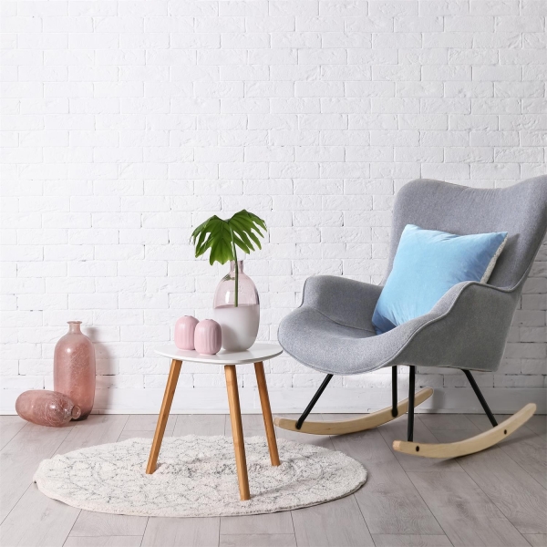 Fotel bujany Helsinki szary - Intesi