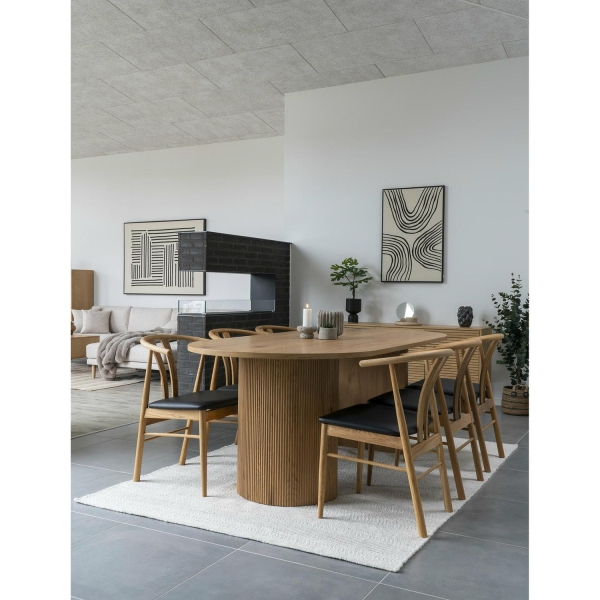 Krzesło Artenara naturalny dąb/ czarne PU - House Nordic