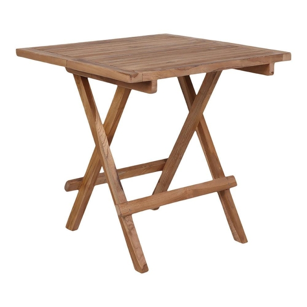 Stolik pomocniczy Bilbao 50x50cm naturalny tekowy - House Nordic