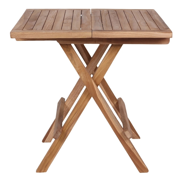 Stolik pomocniczy Bilbao 50x50cm naturalny tekowy - House Nordic