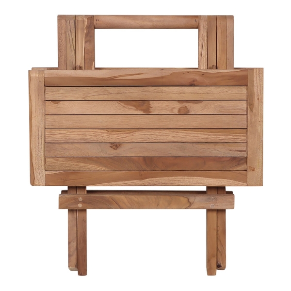 Stolik pomocniczy Bilbao 50x50cm naturalny tekowy - House Nordic