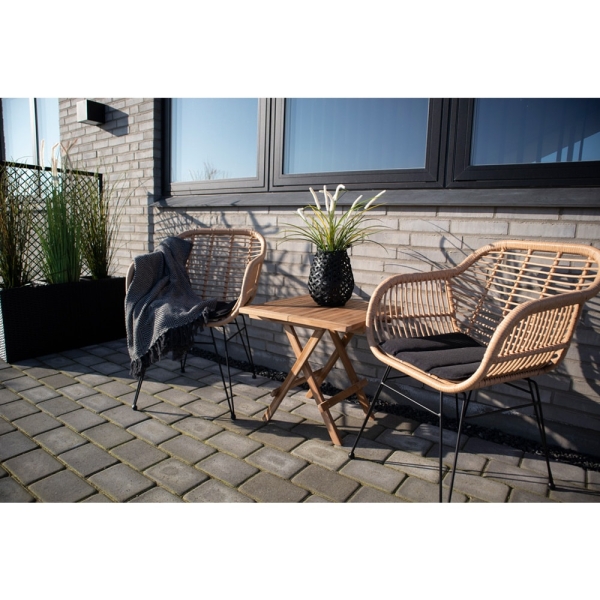 Stolik pomocniczy Bilbao 50x50cm naturalny tekowy - House Nordic