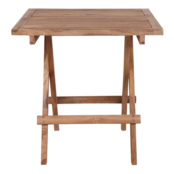 Stolik pomocniczy Bilbao 50x50cm naturalny tekowy - House Nordic