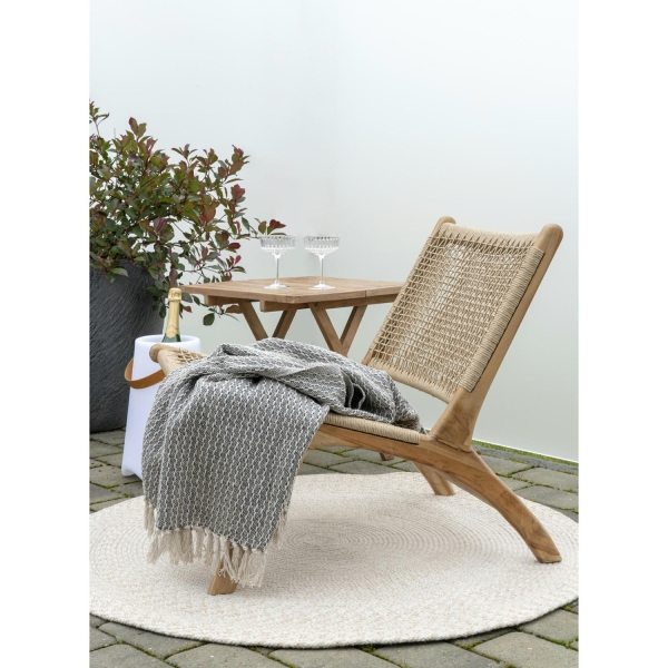 Stolik pomocniczy Bilbao 50x50cm naturalny tekowy - House Nordic