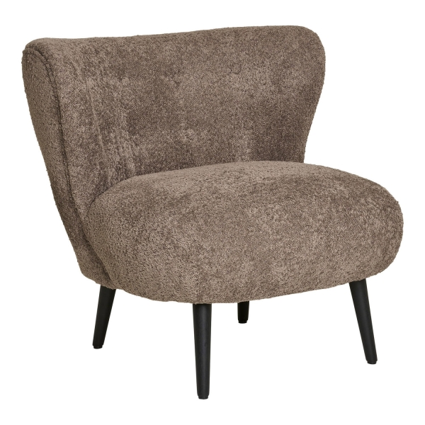 Fotel Covelo boucle brązowy/ czarny - House Nordic
