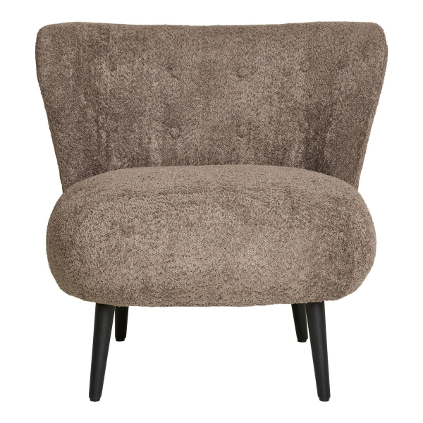 Fotel Covelo boucle brązowy/ czarny - House Nordic