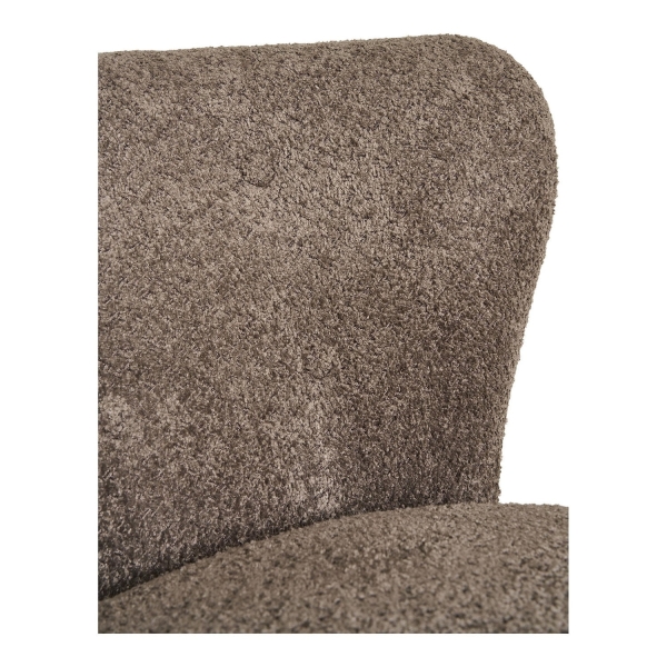 Fotel Covelo boucle brązowy/ czarny - House Nordic