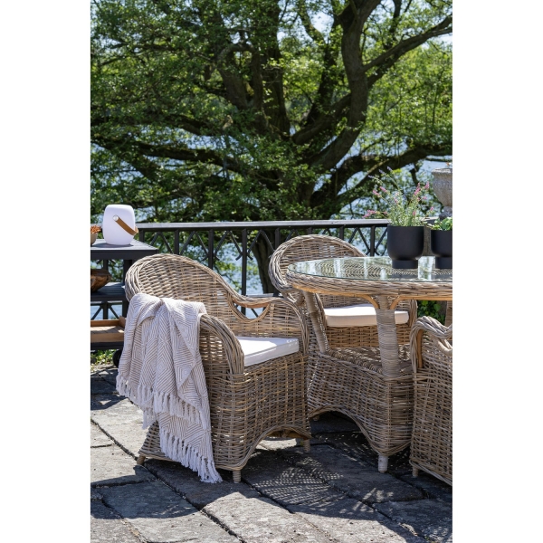 Krzesło Larisa rattan/szare - House Nordic